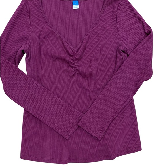 Old Navy Long Sleeve Cinched Front Rib Knit Shirt Size Large - Picture 5 of 9